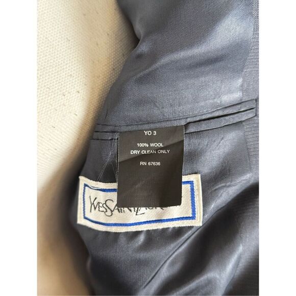 Men’s Gray YSL Yves Saint Laurent Suit Jacket Wool EU 48 US 38 - Picture 6 of 12